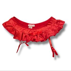 Red garter skirt